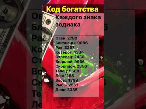 Код БОГАТСТВА каждого знака зодиака #гороскоп #астрология #близнецы #овен #рыбы #скорпион #дева