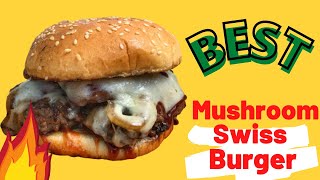 The BEST Swiss Mushroom Burger recipe | ?طريقة سويس مشروم برغر