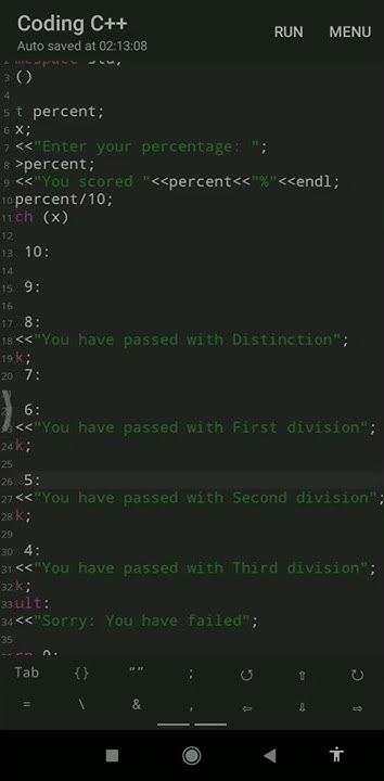 C++program to find the Percentage using switch #code #coding - YouTube