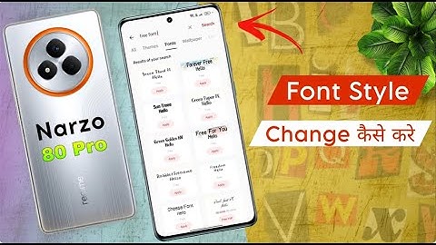 How to Change Font Style in Realme Narzo 80 Pro, me Font Style Change Kaise Kare