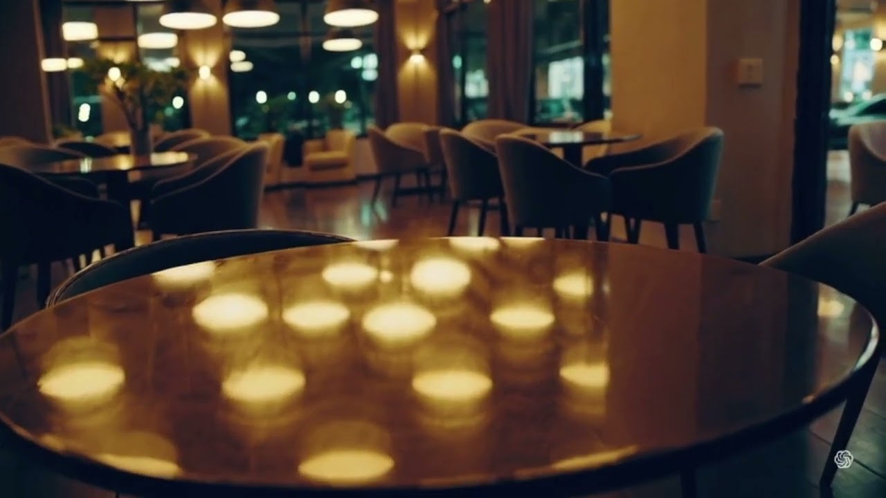 Empty Cafe at Night — Urban Interior