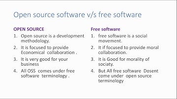 open source software vs free software