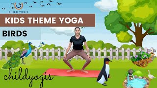 Birds Theme Yoga | Birds Yoga | Yoga on Birds Theme | ChildYogis screenshot 1