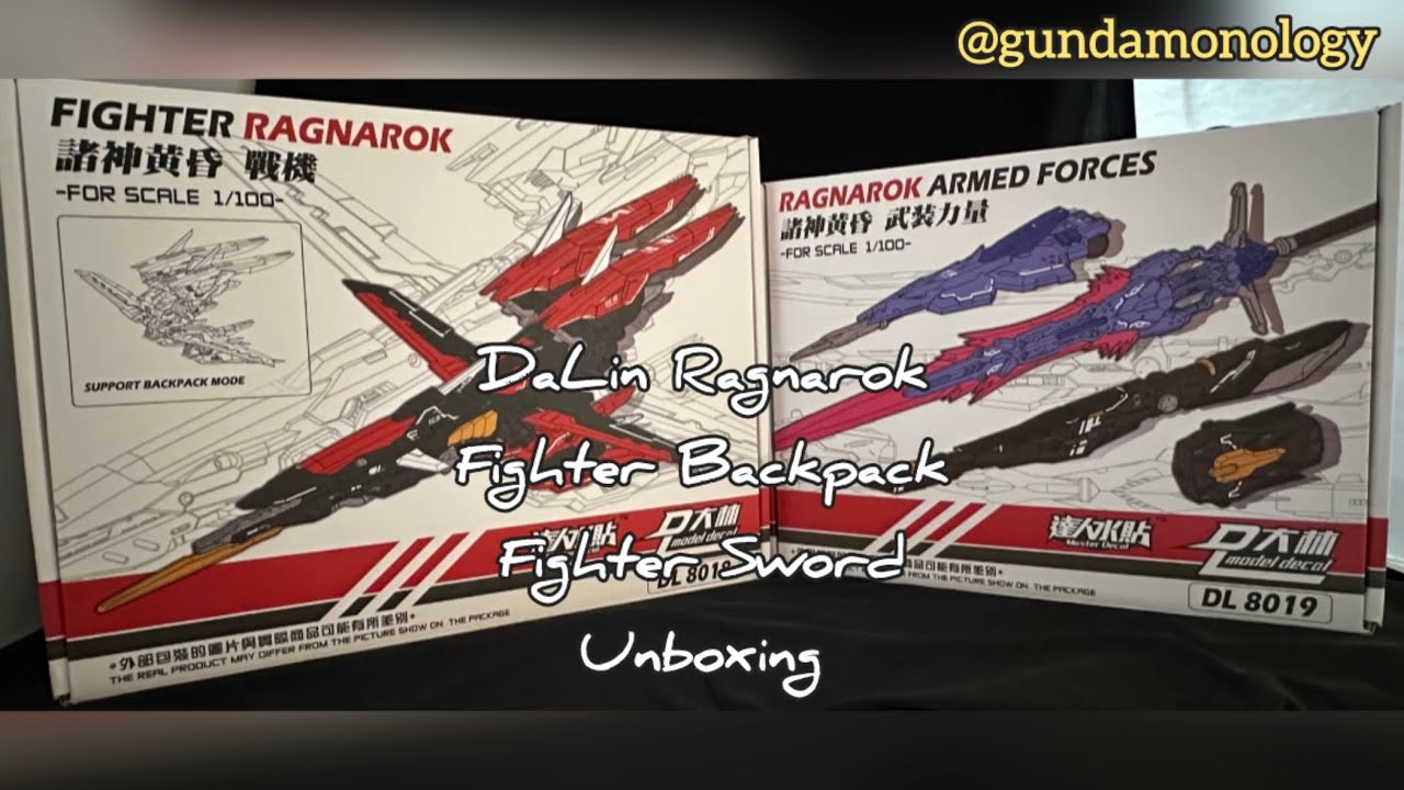 DaLin Ragnarok 1/100 Backpack and Sword Add On Un-boxing - YouTube
