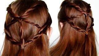 Rope Braid Lattice Half Up Hairstyle for Medium to Long Hair