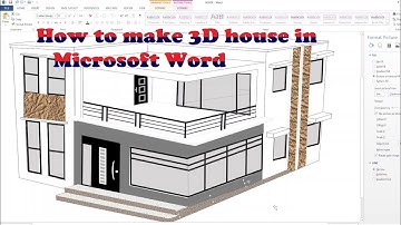 Beautiful 3D house design With Microsoft Word Tutorial 2| MS word House Design. How to make 3D house