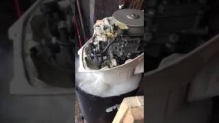9.5 hp Johnson outboard Cold Start 5/4/17