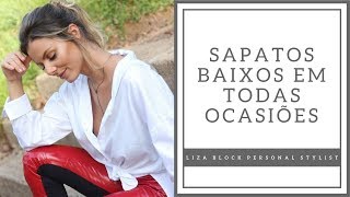 sapatos baixos estilosos