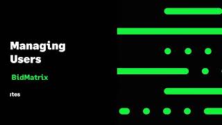 Sage BidMatrix - Managing Users