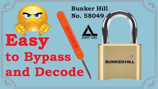 [564] Bunker Hill 4 dial Combo (Easy to bypass and decode)