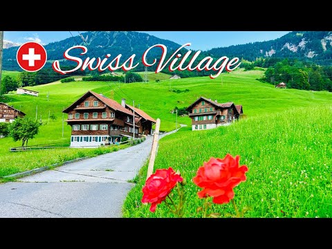 Swiss Village Lungern Driving In Switzerland