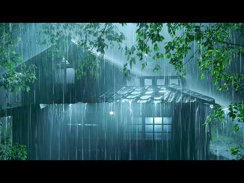 Relieve Fatigue & Sleep Instantly | Night Thunderstorm, Intense Rain on Tin Roof & Powerful Thunder