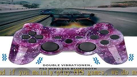 PS3 Controller 2 Pack Wireless Motion Sense Dual Vibration Upgraded Gaming Controller for Sony Play