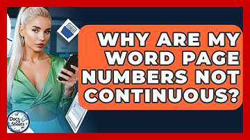 Why Are My Word Page Numbers Not Continuous? - Docs and Sheets Pro