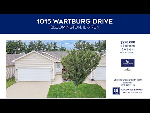 1015 Wartburg Drive, Bloomington, IL home video tour