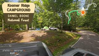 Koomer Ridge Campground in 4K! Full Site Tour! #redrivergorge