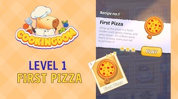 COOKINGDOM Level 1 First Pizza [Solution Walkthrough]