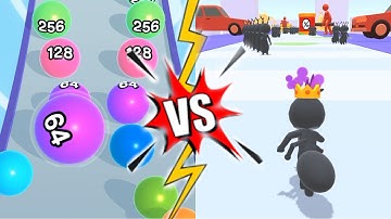 Ball Run 2048 Vs Tiny Run All Levels Gameplay Android iOS Walkthrough 3DG116