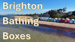 Brighton Bathing Boxes from the air, Brighton, Victoria, Australia