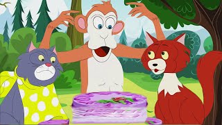 बंदर और दो बिल्लियाँ - Two Cats and The Monkey Simple Bedtime Moral Stories for Kids by Ultra Kids