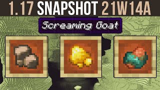 Minecraft 1.17 Snapshot 21w14a Raw Gold, Iron & Copper (Works With Fortune)