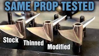 Rc Boat Propeller Modifications & GPS Testing Same Prop Prepped Differently