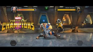 Marvel contest of champions -  LEVEL 5 CABLE VS ROCKET RACCOON