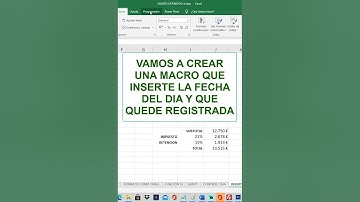 Macro para insertar la fecha y que quede registrada