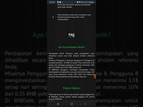 BNB SAFE INVEST / FARM SYSTEM TERBARU DENGAN MENGGUNAKAN BLOCKCHAIN BSC SMART CONTRACT PAY PER DETIK