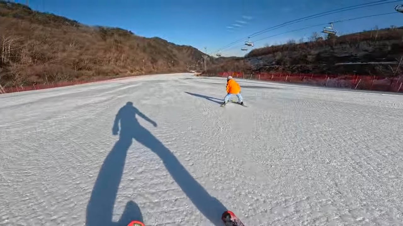 Ski 20260130 오투리조트 스키장 드림2 드림1 아빠의 잔소리 - 슬로프 거의 대부분 아이스반 - 예상치 못한 다현 예원 흘려내려오기 훈련?