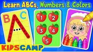 learn abcs 123 shapes colors fun learning songs kidscamp