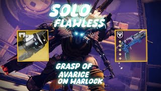 Solo Flawless Grasp Of Avarice On Warlock - Destiny 2 [Monument Of Triumph]