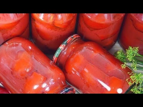 Видео рецепт Помидоры в томате на зиму