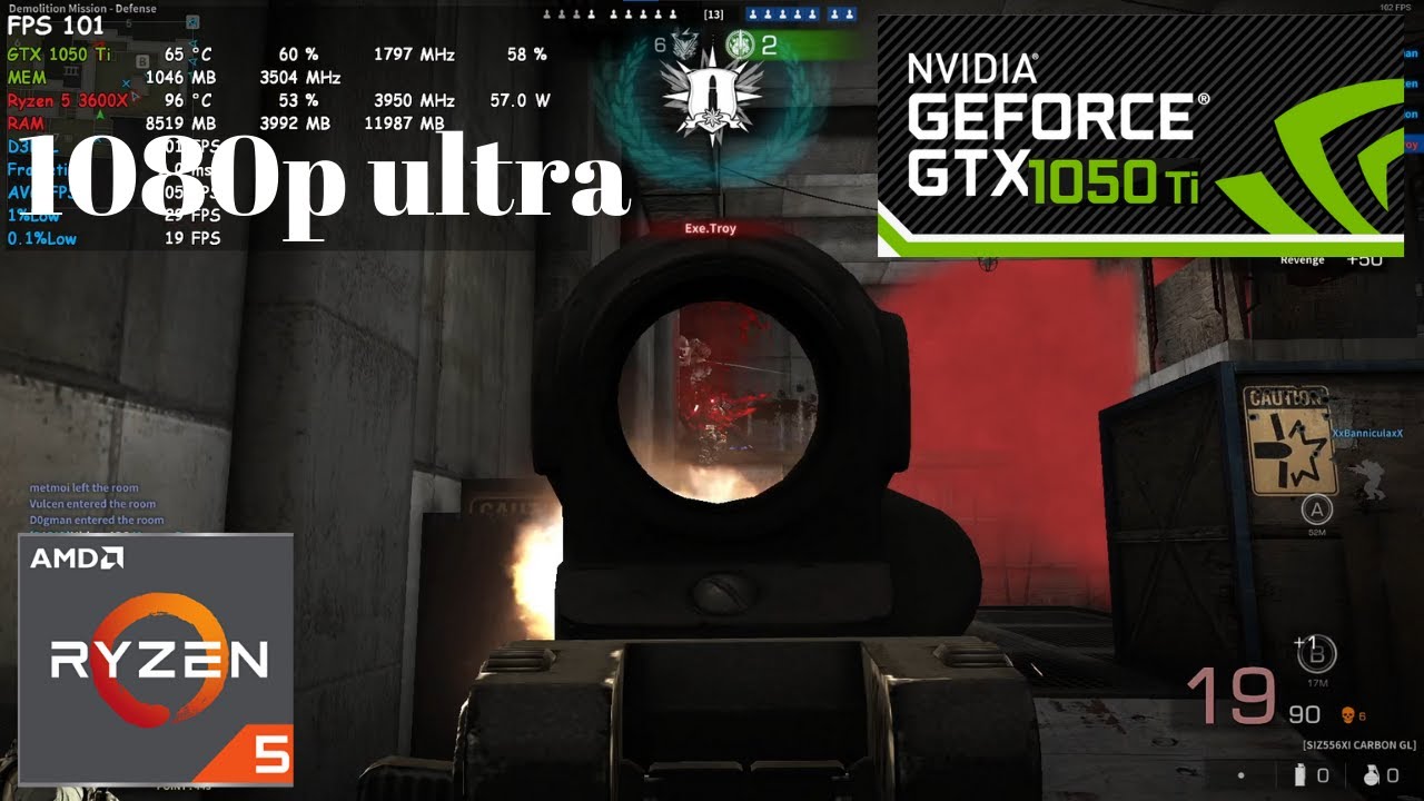 Black Squad GTX 1050 Ti Max settings 1080p (Demolition)