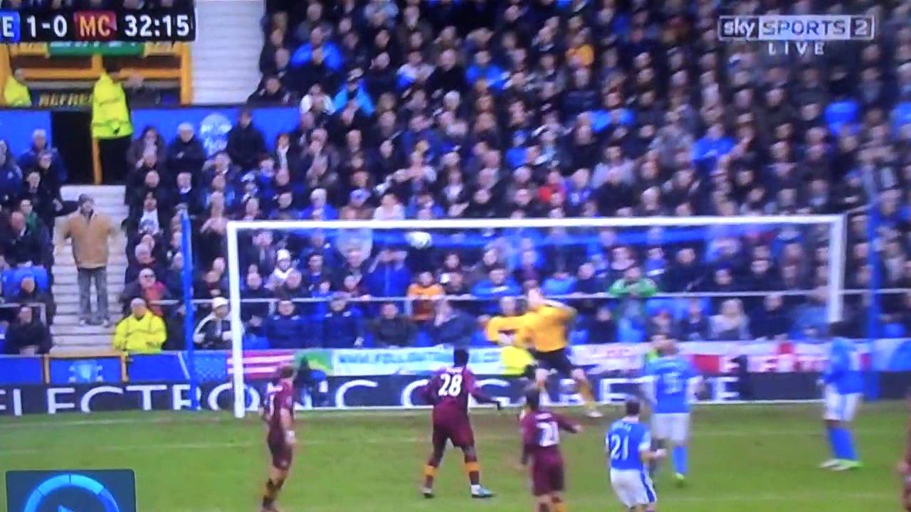 Leon Osman goal vs Manchester City 16/03/13