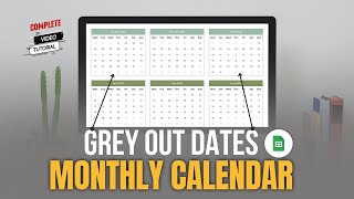 How to Use Conditional Formatting to Gray Out Dates in a Monthly Calendar in Google Sheets