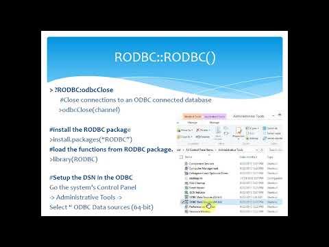 Import Database Data using RODBC in R Studio