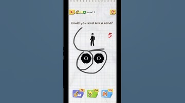 Draw 2 save 😂 ! can I save him Level 3 could you lend him a hand?🤣 #puzzlegames​ #puzzle​ #shorts