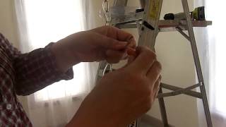 How to convert a chandelier to a swag lamp