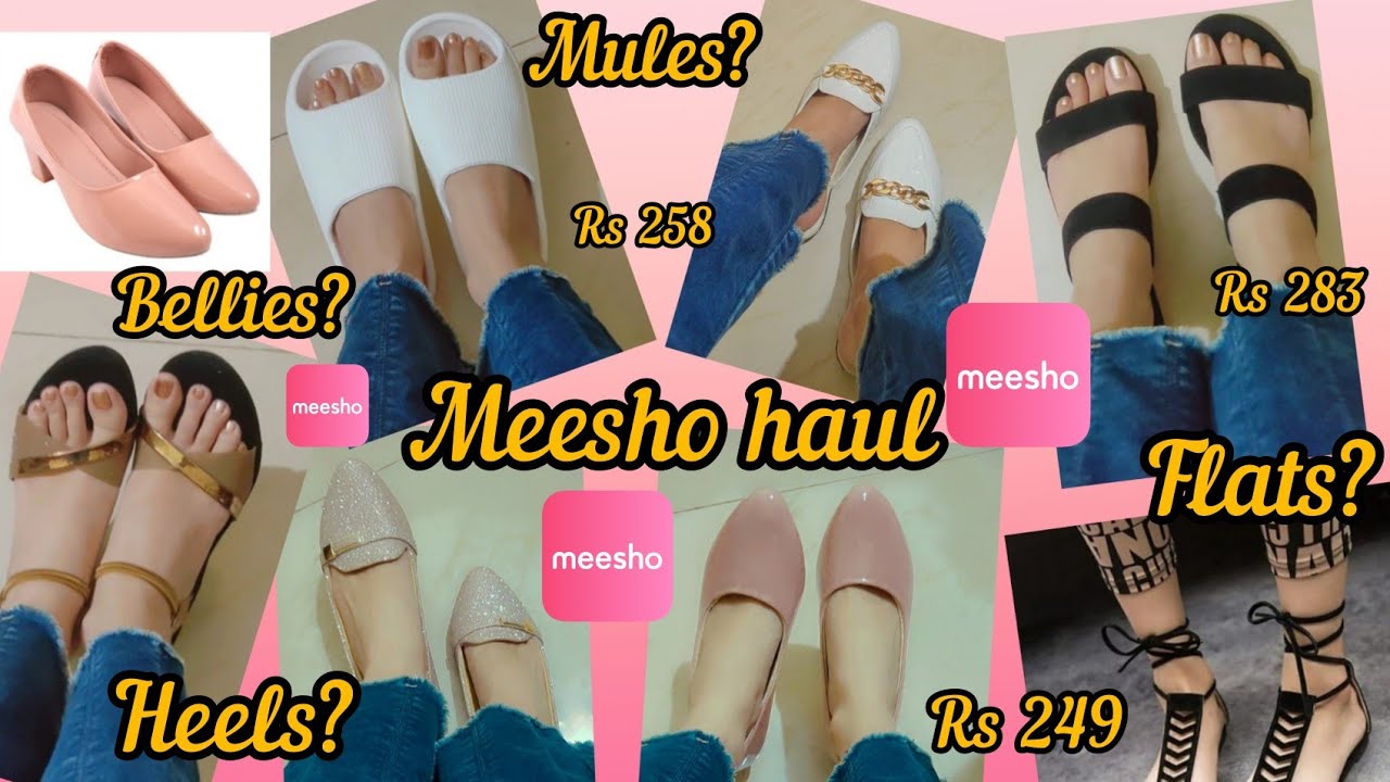 *Trendy* Meesho Footwear haul Under 450 || Heels,flats, bellies, 