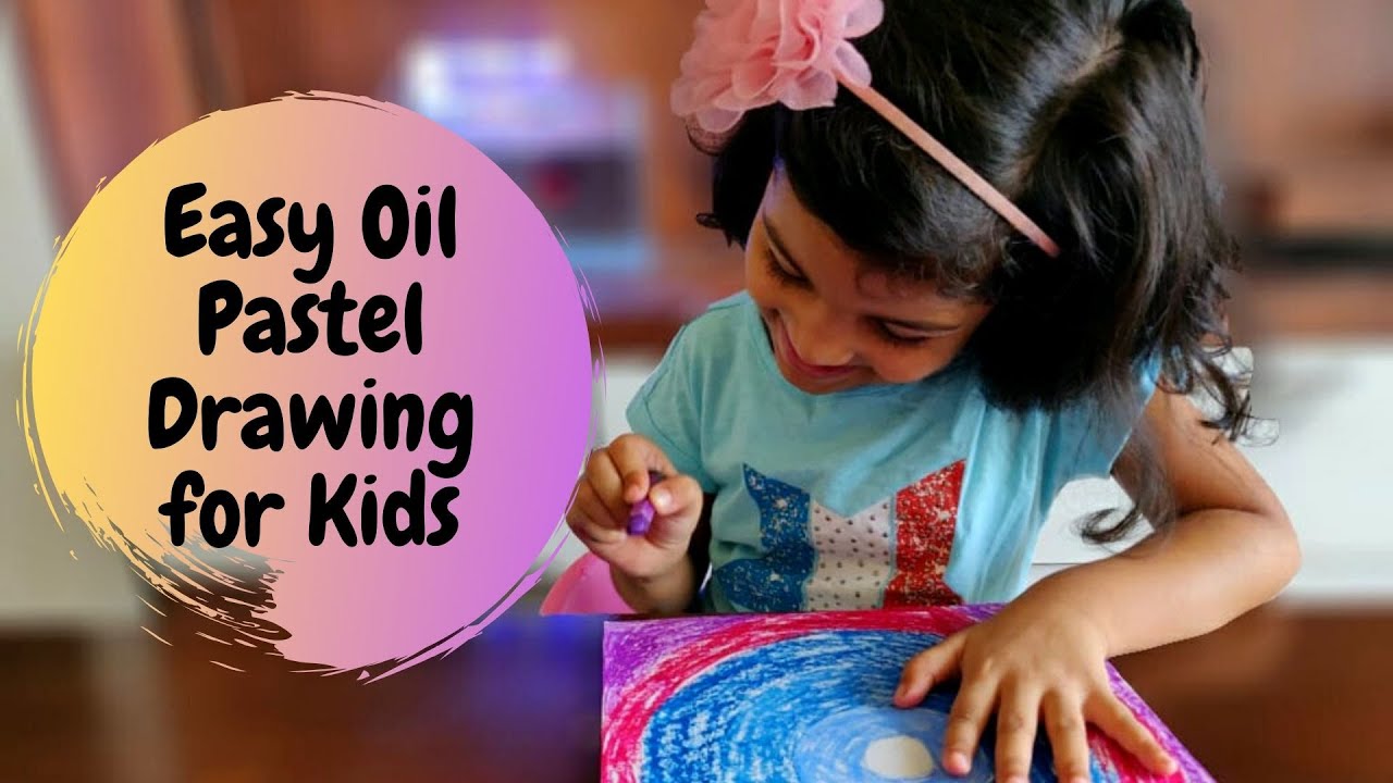 Easy Oil Pastel Drawing for Kids | Moon and Tree Drawing | Oil Pastel ...
