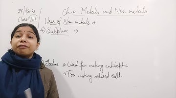 Class VIII Science 27 01 2021 by Ms Mridulata Upadhyay Chapter 4 Metals and non metals