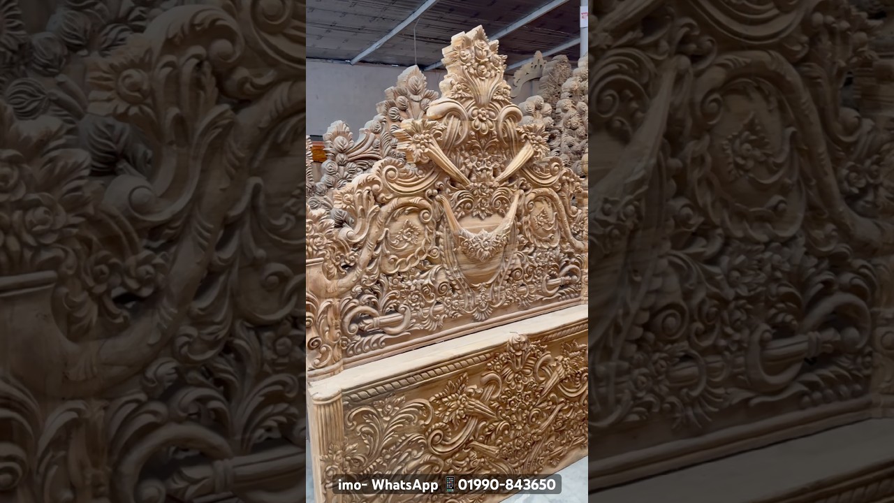 রাজকীয় স্বর্ণালতা খাট চিটাগং সেগুন কাঠের নতুন মডেল #কাঠের #furniture #furnitureoutletstores