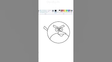 Drawing Angry Bird in MS paint🖌️🎨 !! #shorts #mspaint #angrybird #laptop