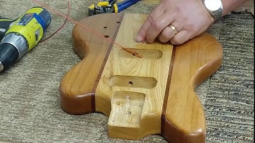 STEM Guitar String Ferrules and Bridge Ground Installation 8 mins Drone Intro, Right Audio Boosted