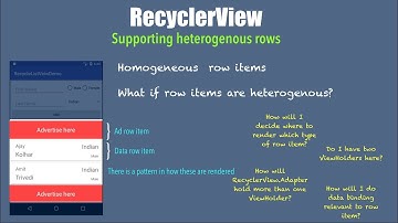 RecyclerView - Part 9, Supporting heterogeneous rows
