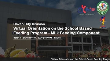 Virtual Orientation on the School Based Feeding Program - Milk Feeding Component
