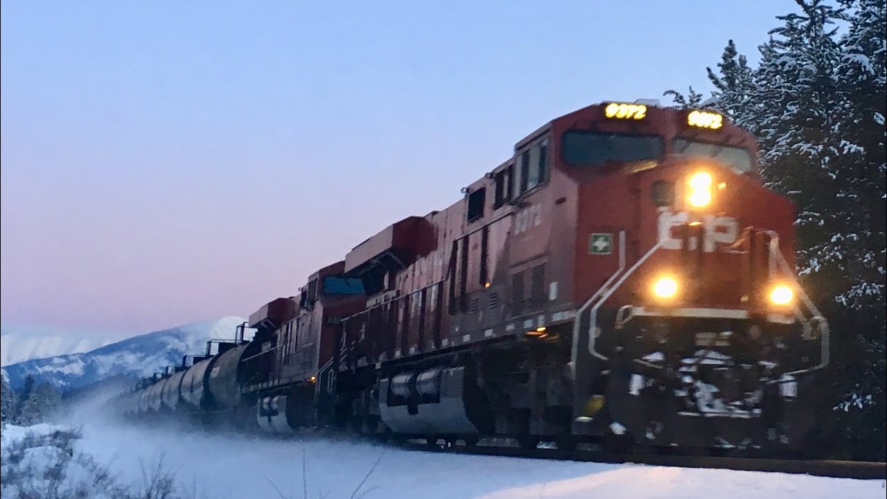 TRAIN AT SUNRISE!!!! Canadian Pacific Crude Oil (CP 568) East at Caithness, BC!