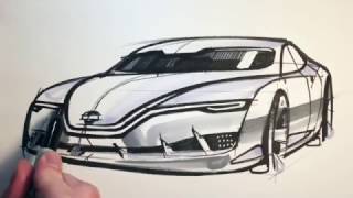 Yo C77 Sketch Drawing A Car