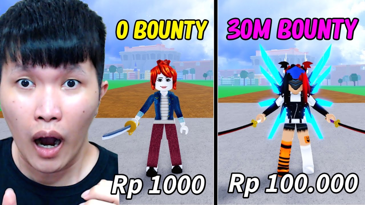 AKU REVIEW AKUN RP 1000 vs 10.000 vs 100.000 DI BLOX FRUITS ROBLOX!?